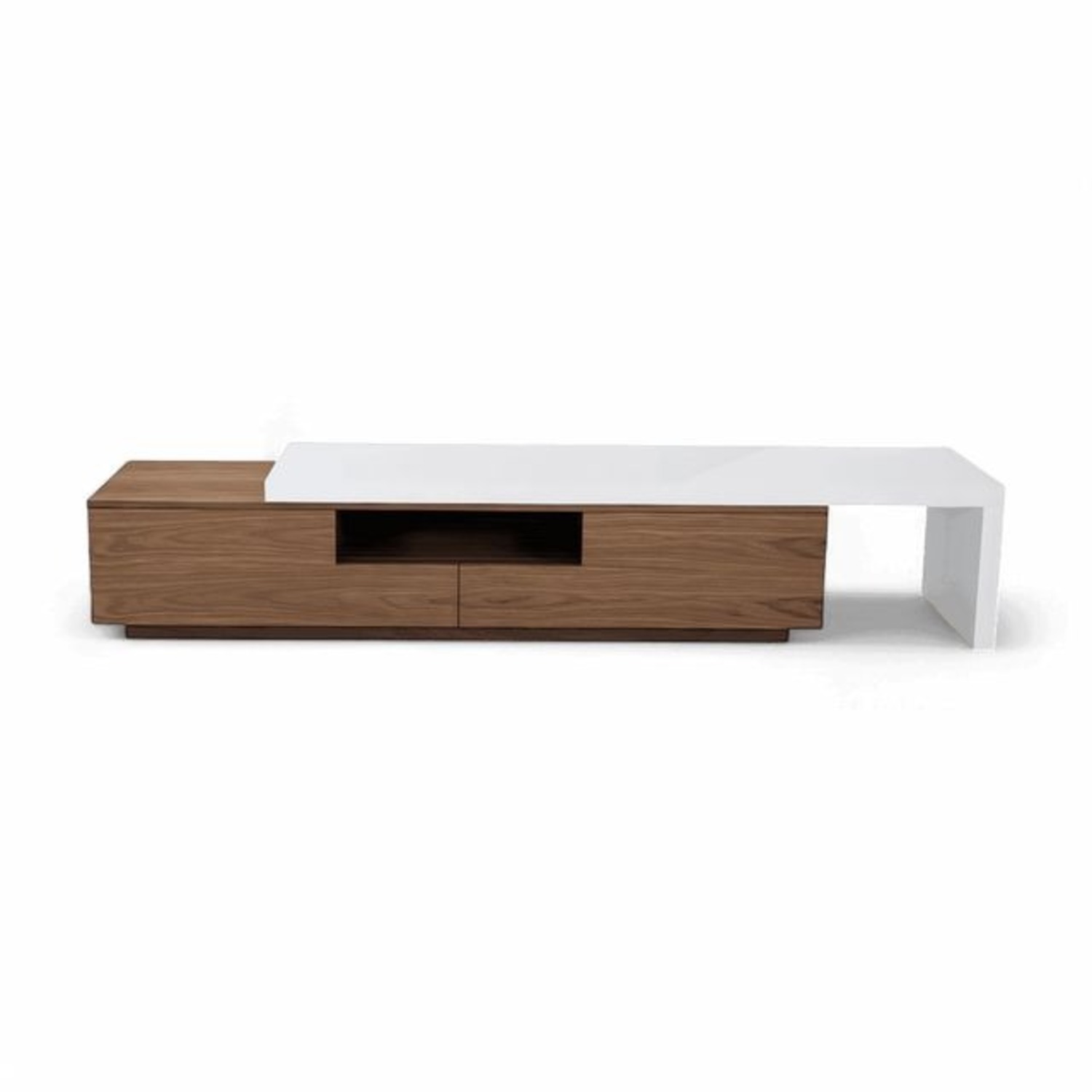 Modani Murino TV Stand Walnut With White Extension - image-1