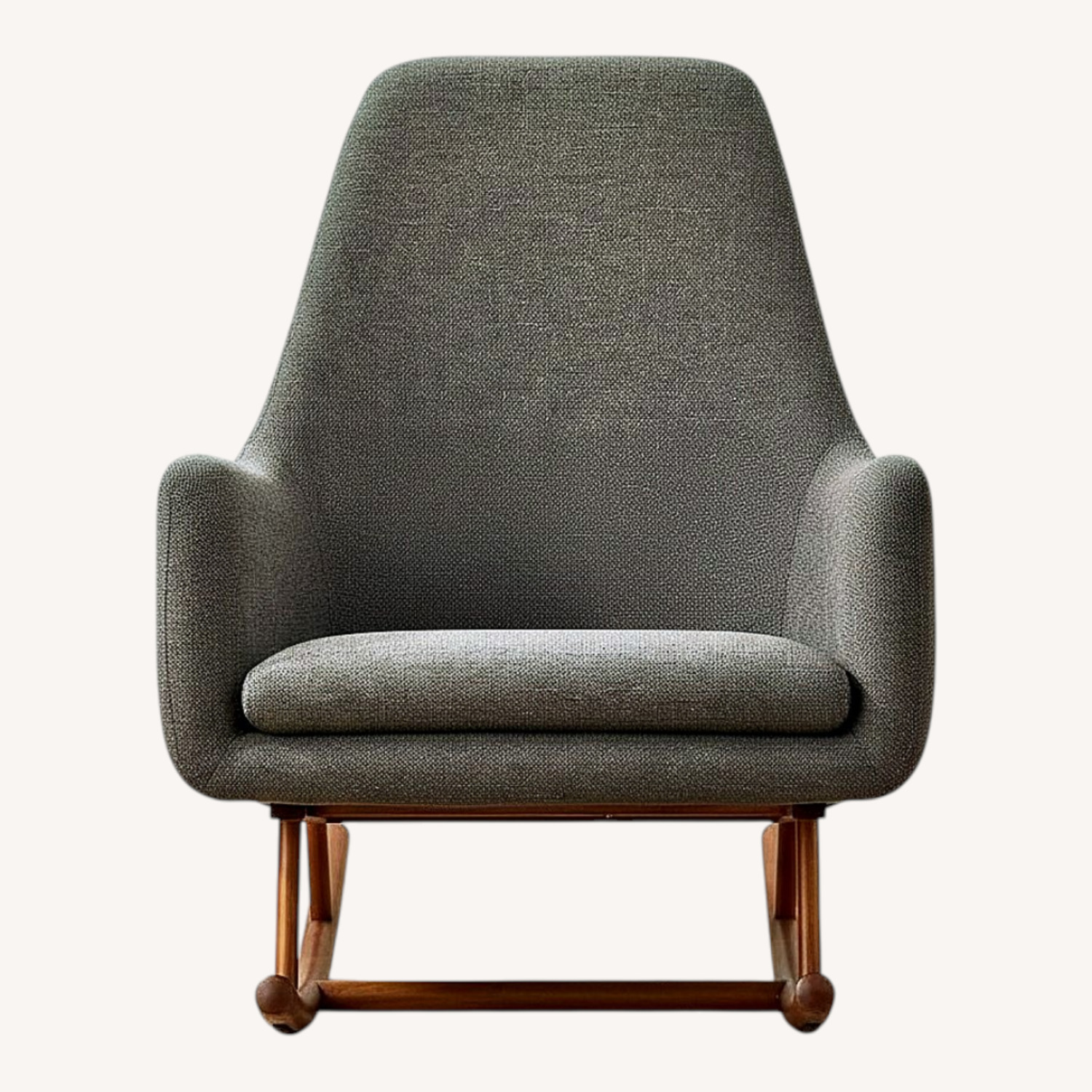 CB2 Saic Quantam Charcoal Grey Rocking Chair - image-0