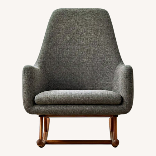 Used CB2 Saic Quantam Charcoal Grey Rocking Chair for sale on AptDeco