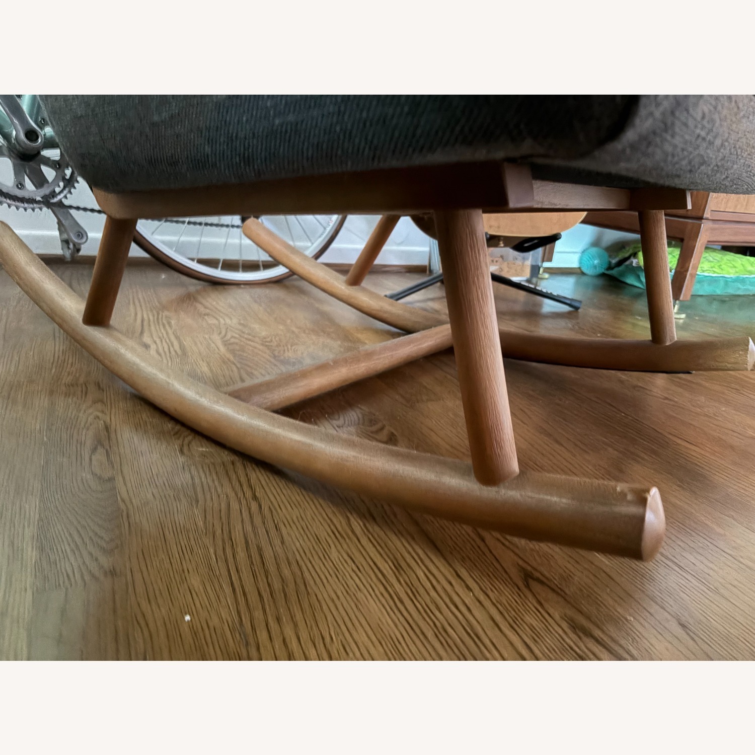CB2 Saic Quantam Charcoal Grey Rocking Chair - image-3
