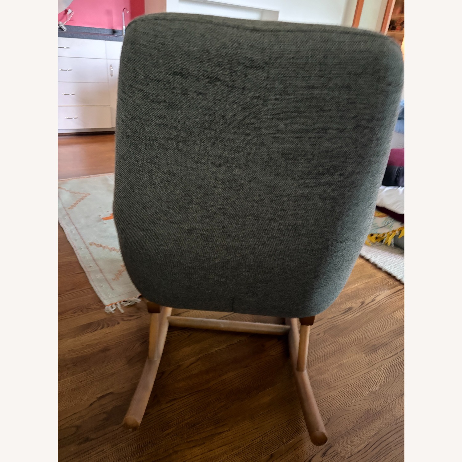 CB2 Saic Quantam Charcoal Grey Rocking Chair - image-4