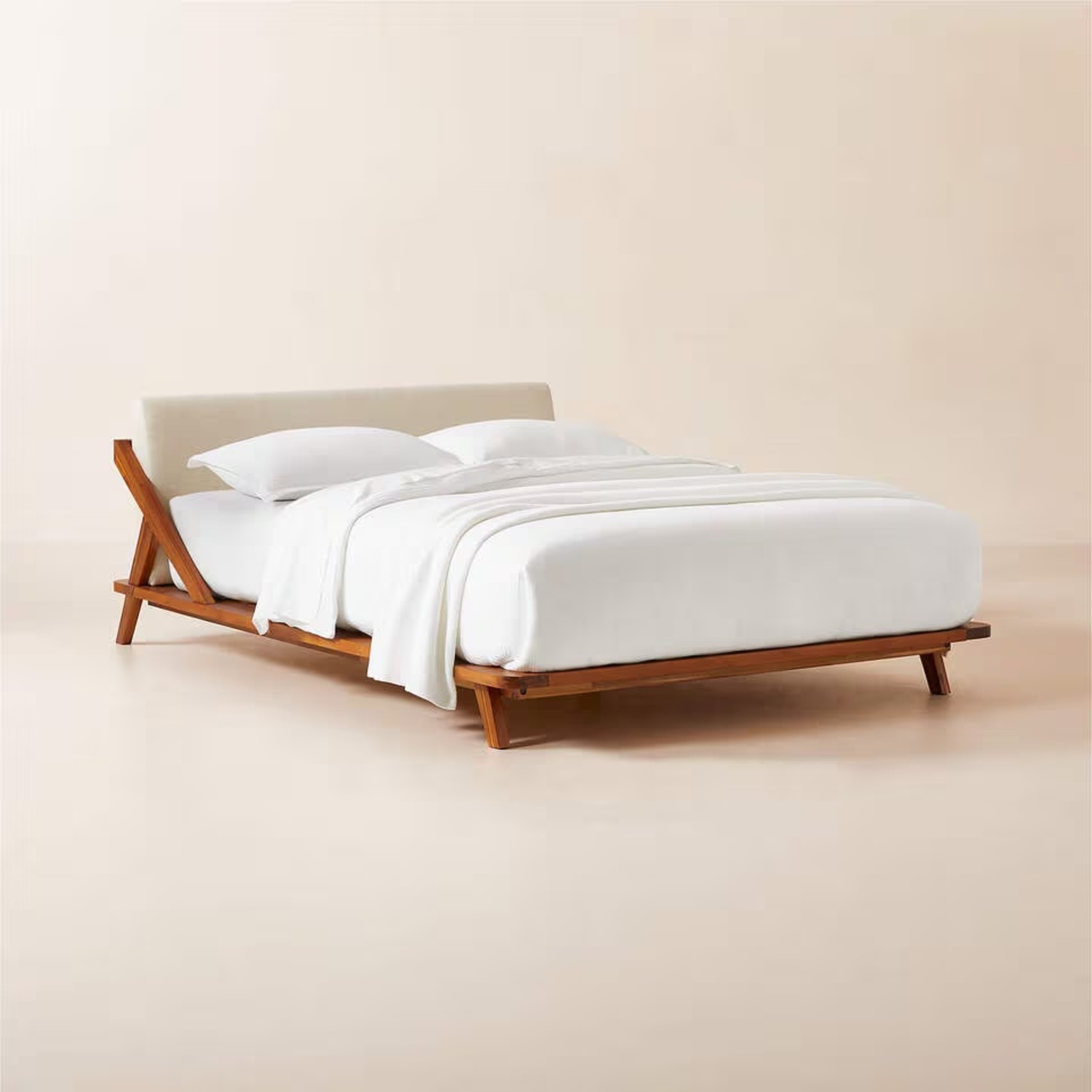 CB2 Drommen Acacia Wood Bed - Queen - image-6
