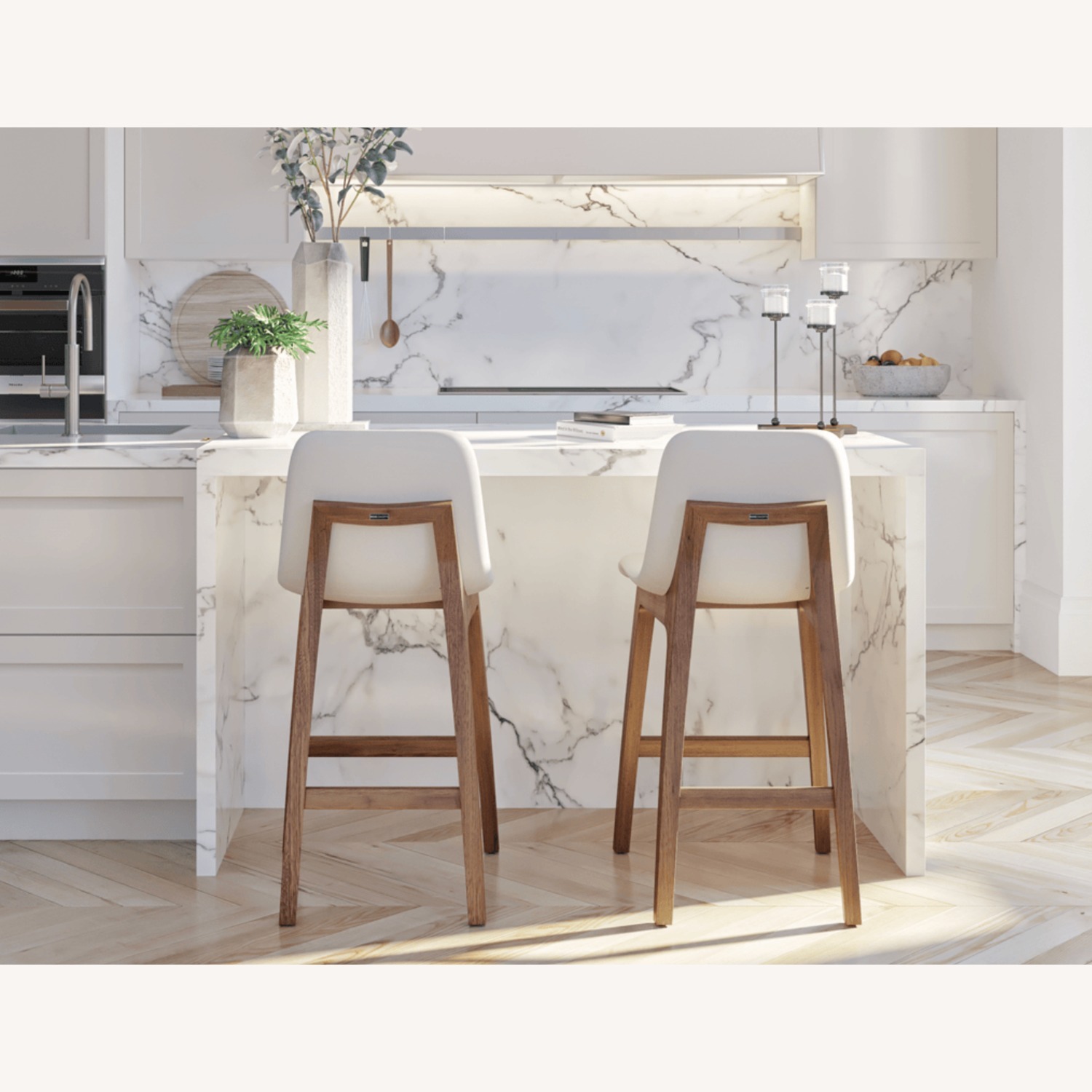 Rove Concepts Aubrey White Stools - image-2