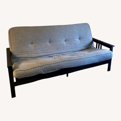 Used Amazon Light Gray Fabric Futon for sale on AptDeco