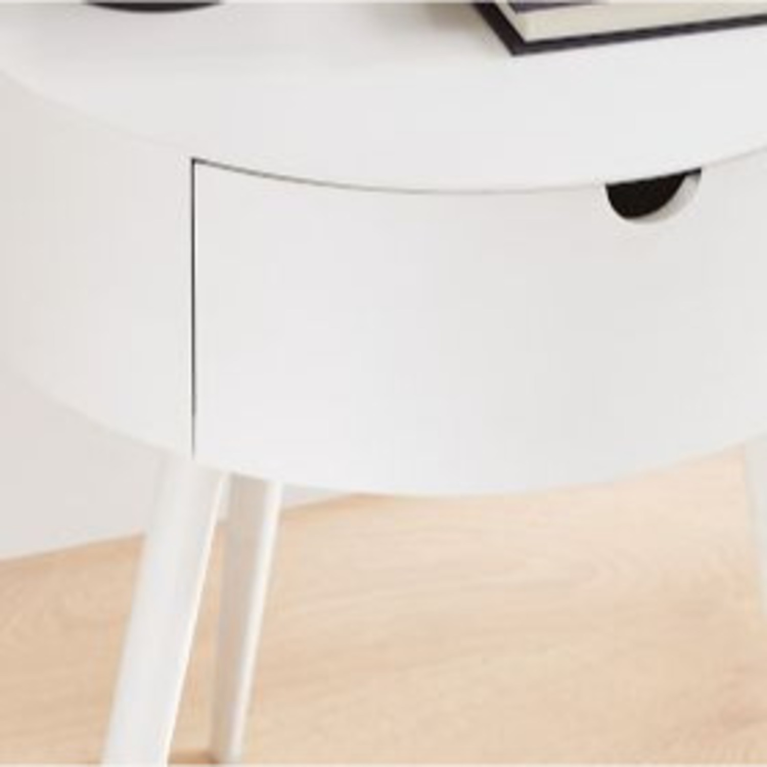 West Elm Mitzi White Nightstand - image-1