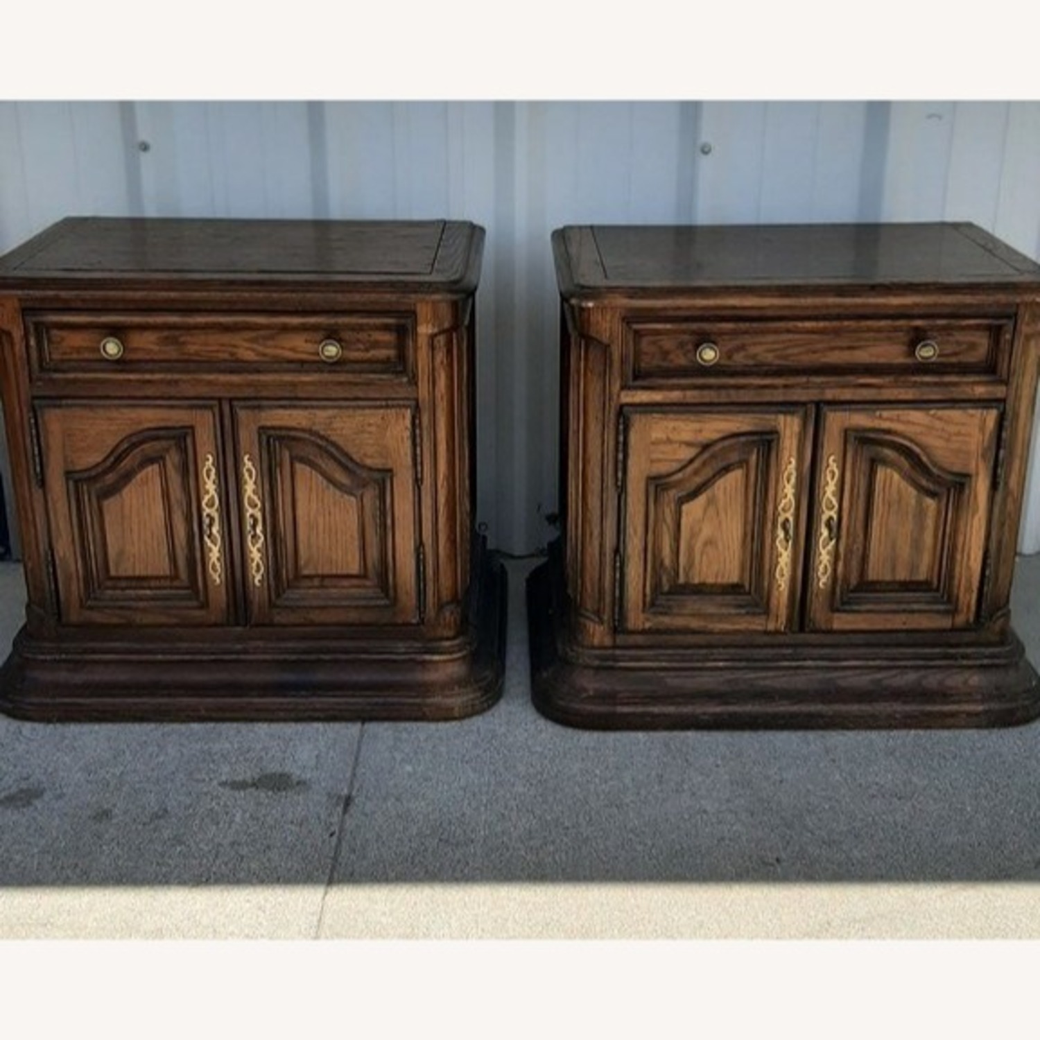 Century Furniture Antique Dark Brown Nightstands - image-1