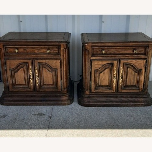 Used Century Furniture Antique Dark Brown Nightstands for sale on AptDeco