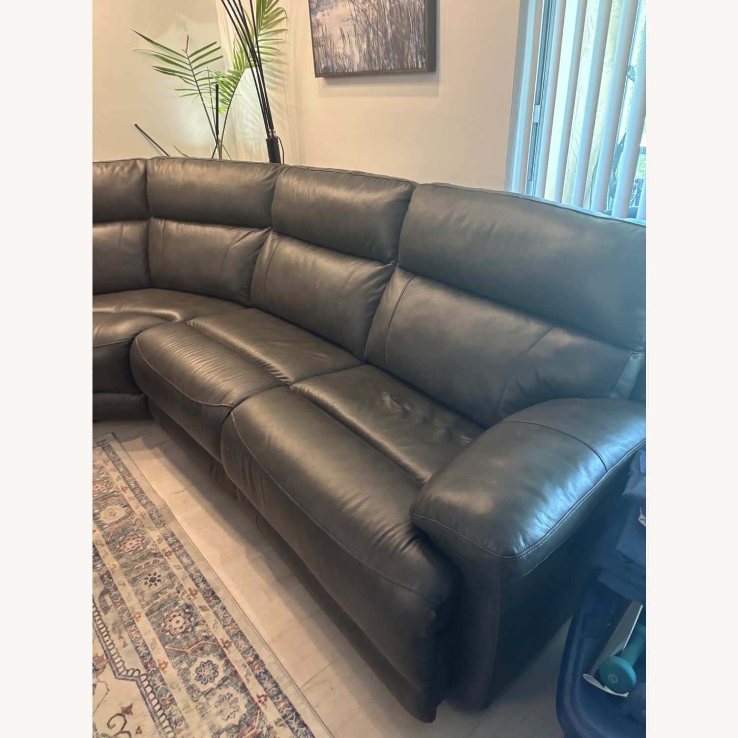 Dark Brown Leather Couch 3+ Piece Sectional - image-2