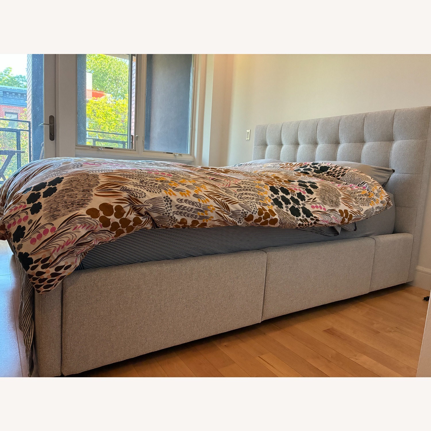 West Elm Emmett Grid Tufted Storage Bed - image-3