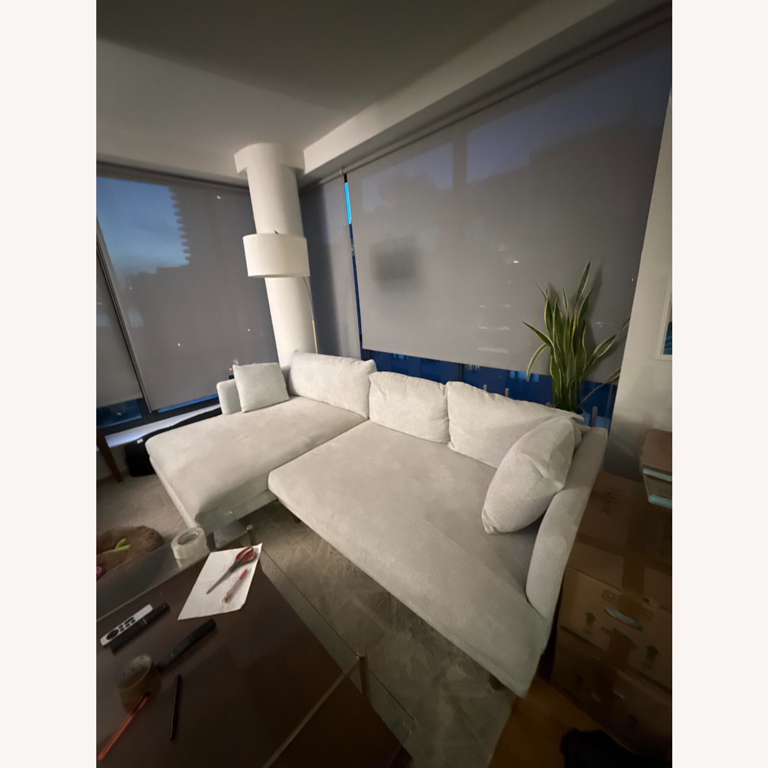 Joybird Lewis Light Gray Fabric 2 Piece Sectional - image-2