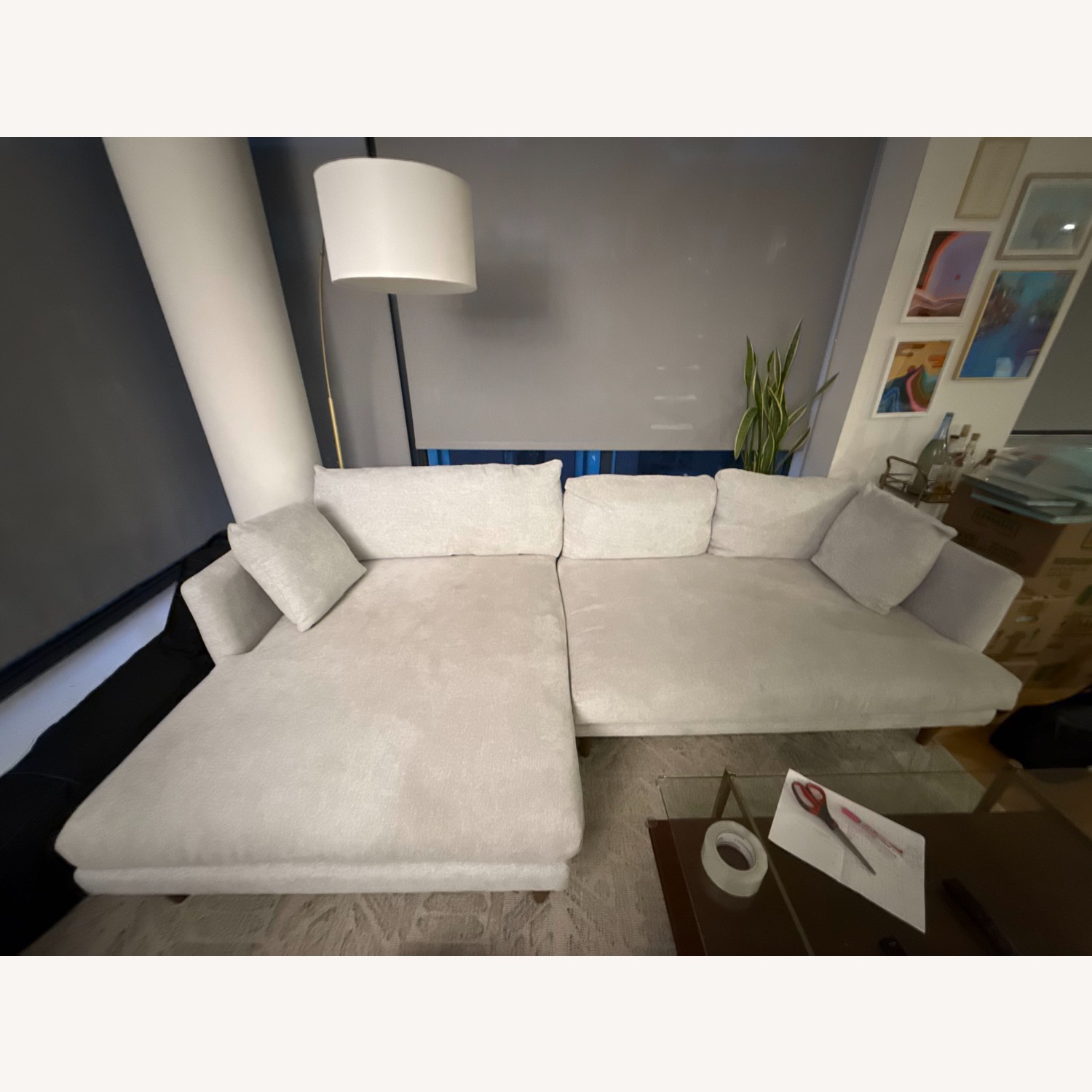 Joybird Lewis Light Gray Fabric 2 Piece Sectional - image-1
