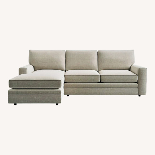 Used Pottery Barn Pearce Natural Fabric 3+ Piece Sectional for sale on AptDeco