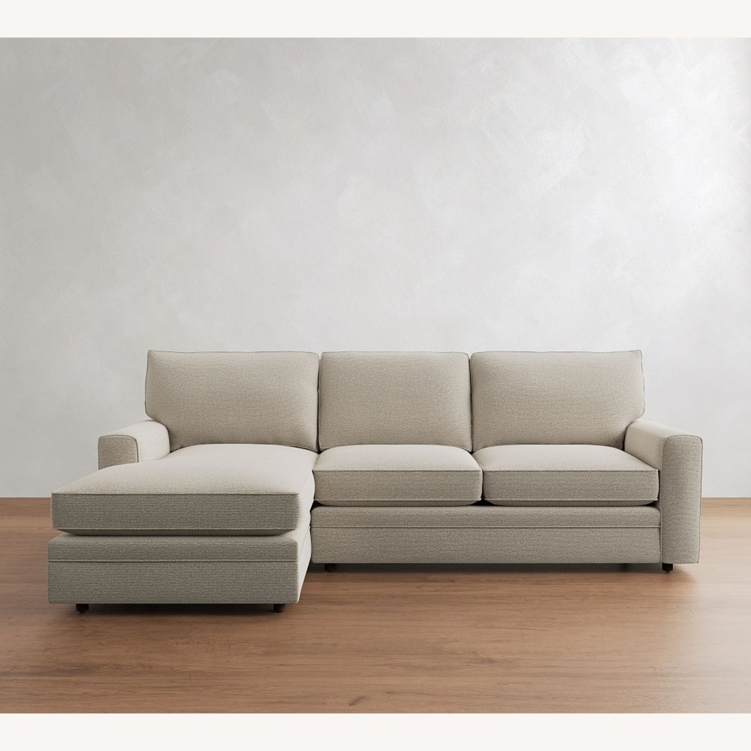 Pottery Barn Pearce Natural Fabric 3+ Piece Sectional - image-4