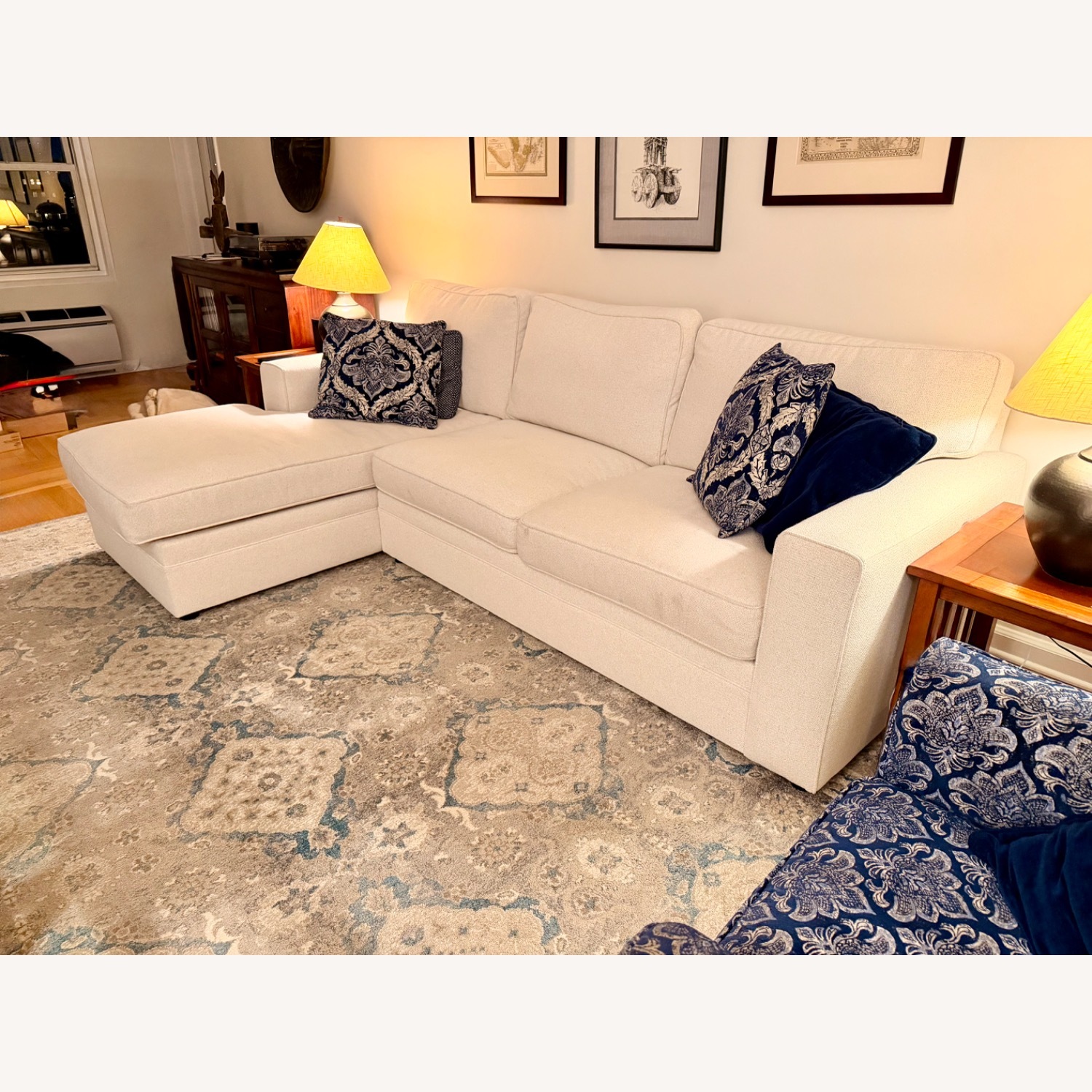 Pottery Barn Pearce Natural Fabric 3+ Piece Sectional - image-3