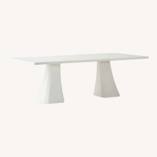 Used CB2 Via White Concrete Dining Table for sale on AptDeco