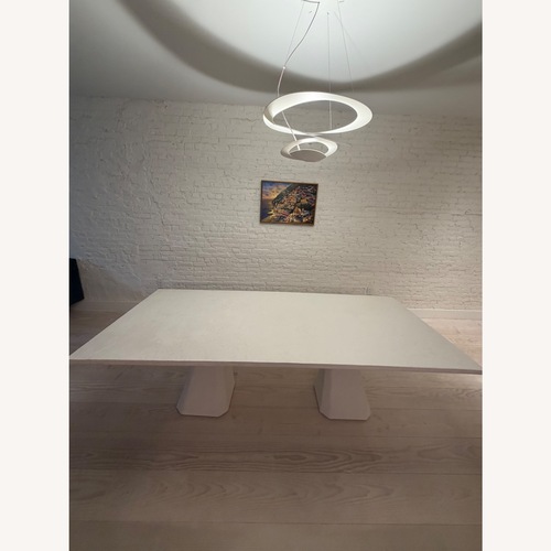 Used CB2 Via White Concrete Dining Table for sale on AptDeco