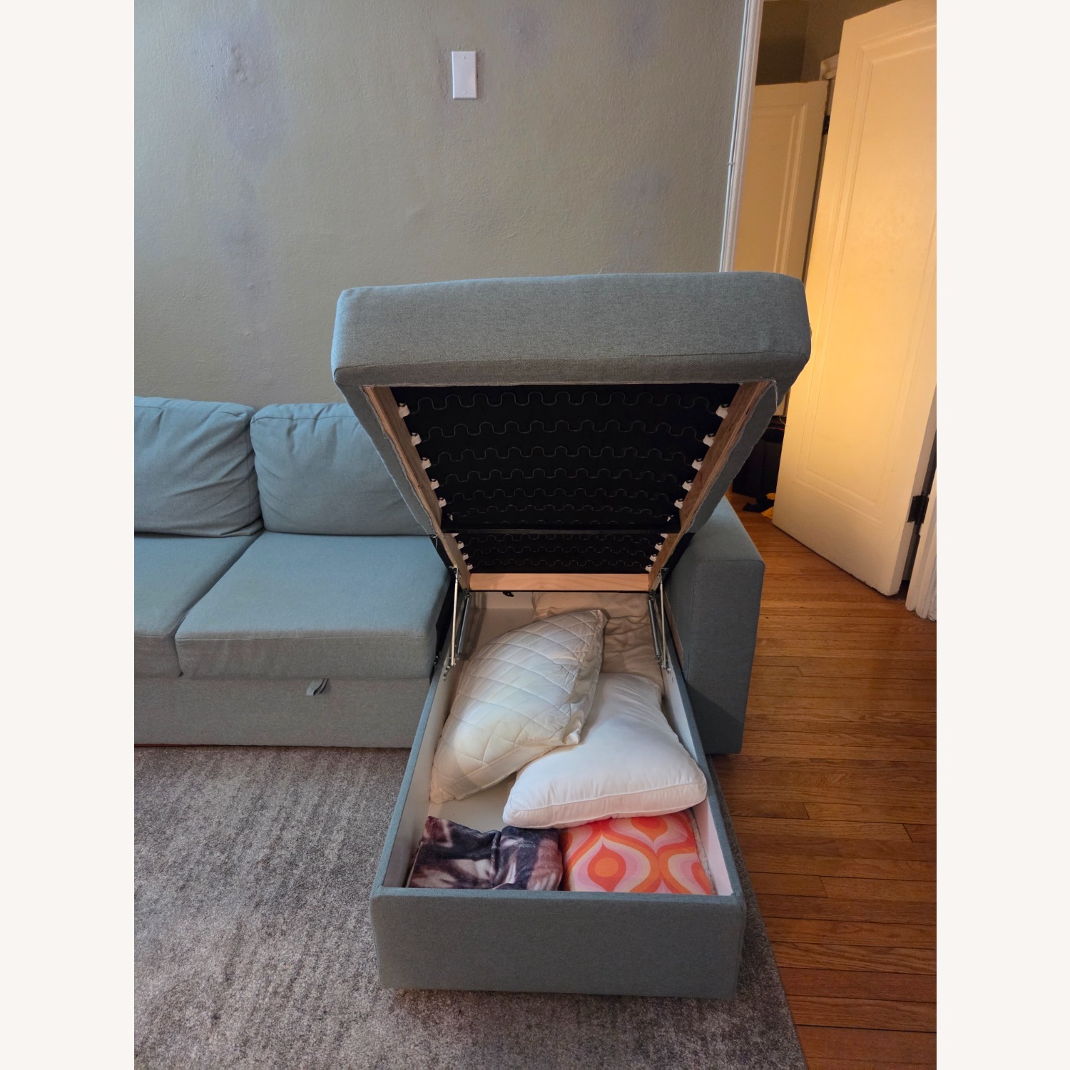 IKEA BÅRSLÖV Blue Sleeper Sofa - image-3