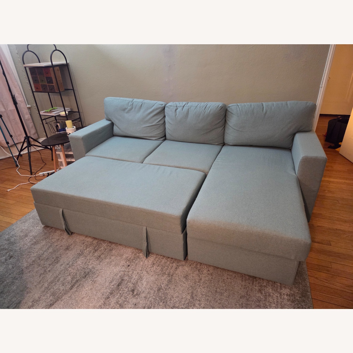 IKEA BÅRSLÖV Blue Sleeper Sofa - image-2