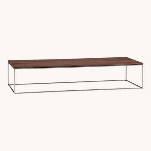 Used Crate & Barrel Frame Dark Brown Wood Coffee Table for sale on AptDeco