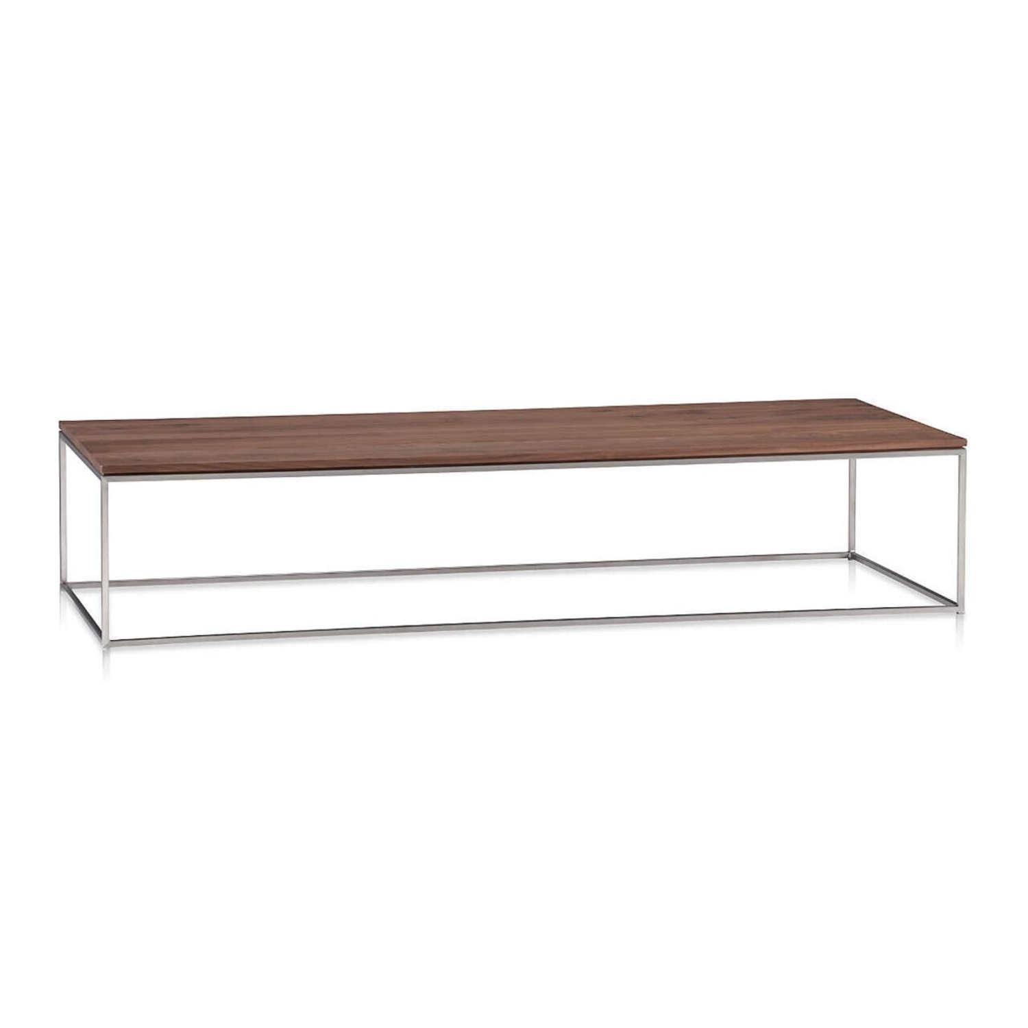Crate & Barrel Frame Dark Brown Wood Coffee Table - image-4