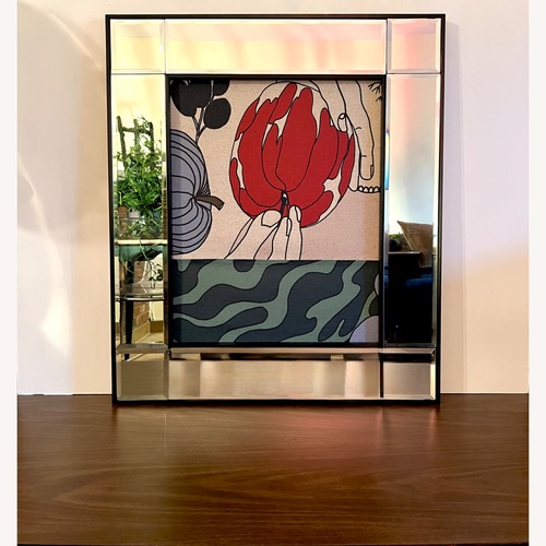 Used Marimekko Print Mirrored Glass Wall Art for sale on AptDeco