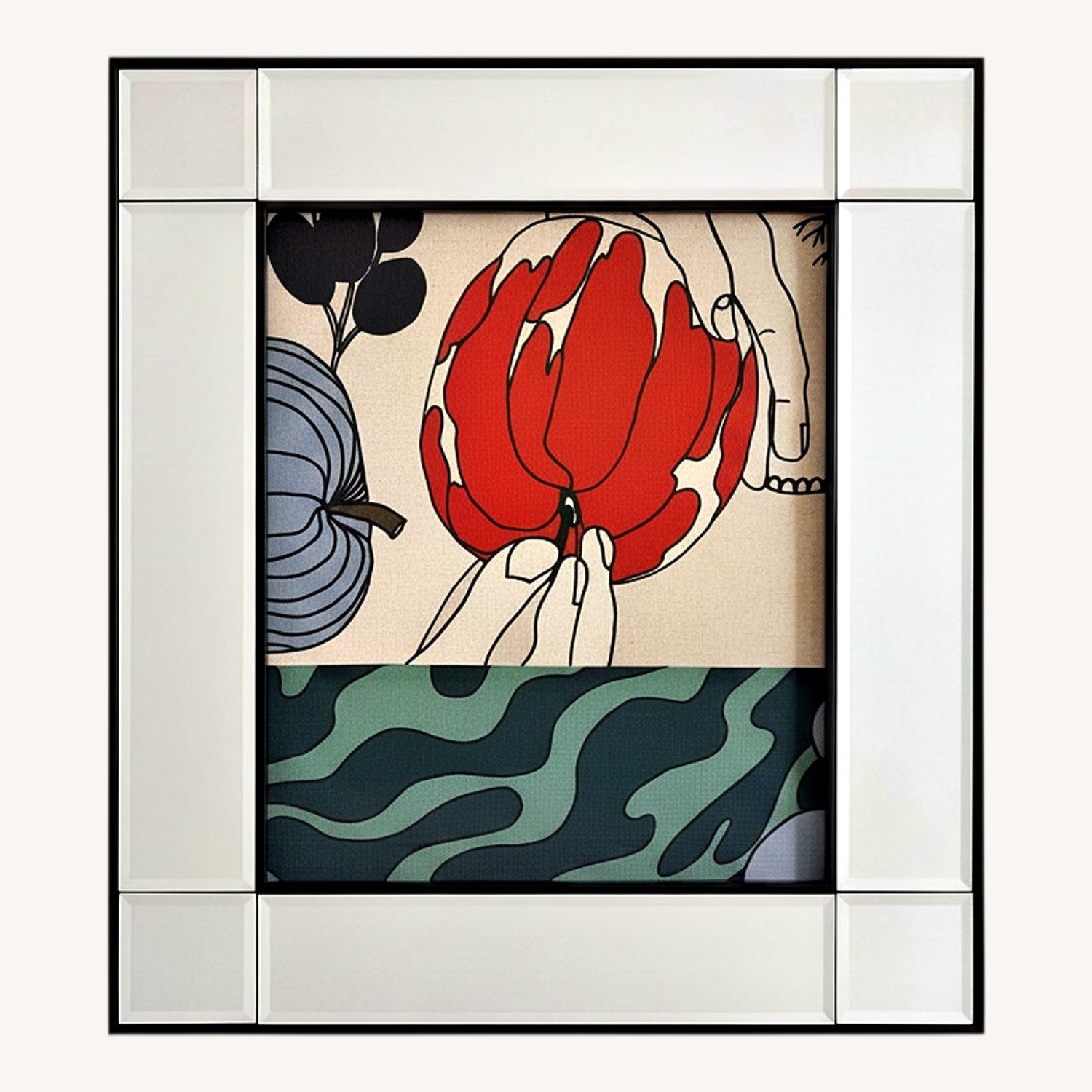Marimekko Print Mirrored Glass Wall Art - image-0