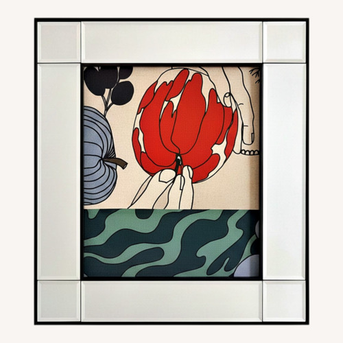 Used Marimekko Print Mirrored Glass Wall Art for sale on AptDeco