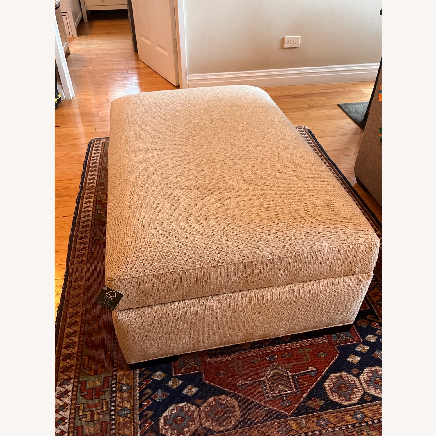 Crate & Barrel Axis Storage Ottoman  - image-1