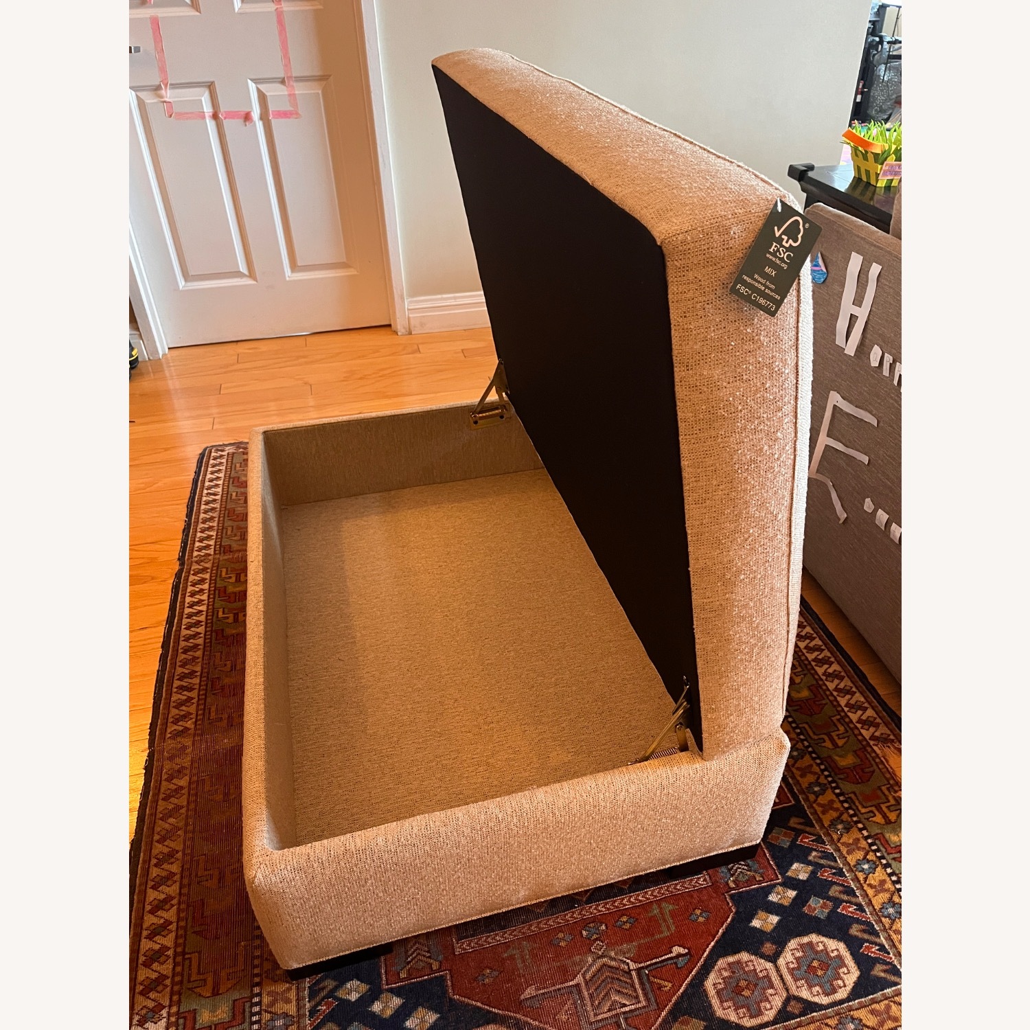 Crate & Barrel Axis Storage Ottoman  - image-2