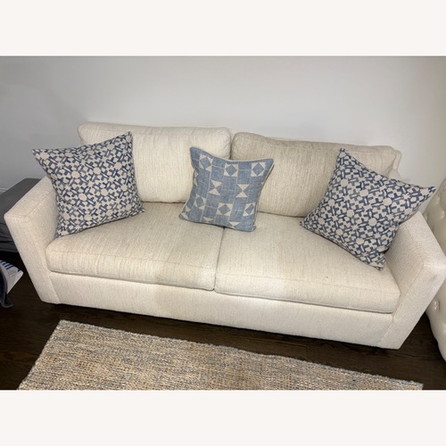 Used Crate & Barrel White Fabric Sleeper Sofa for sale on AptDeco