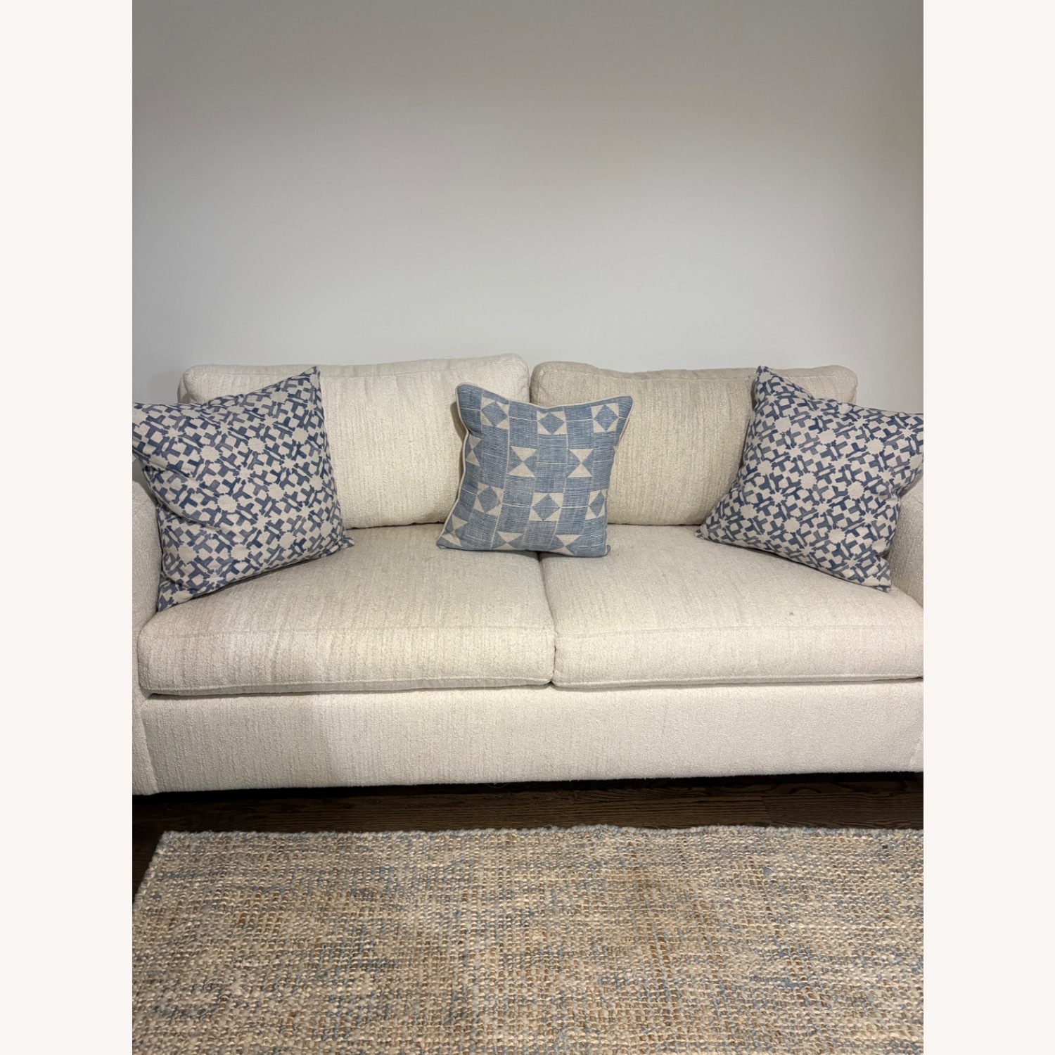 Crate & Barrel White Fabric Sleeper Sofa - image-3