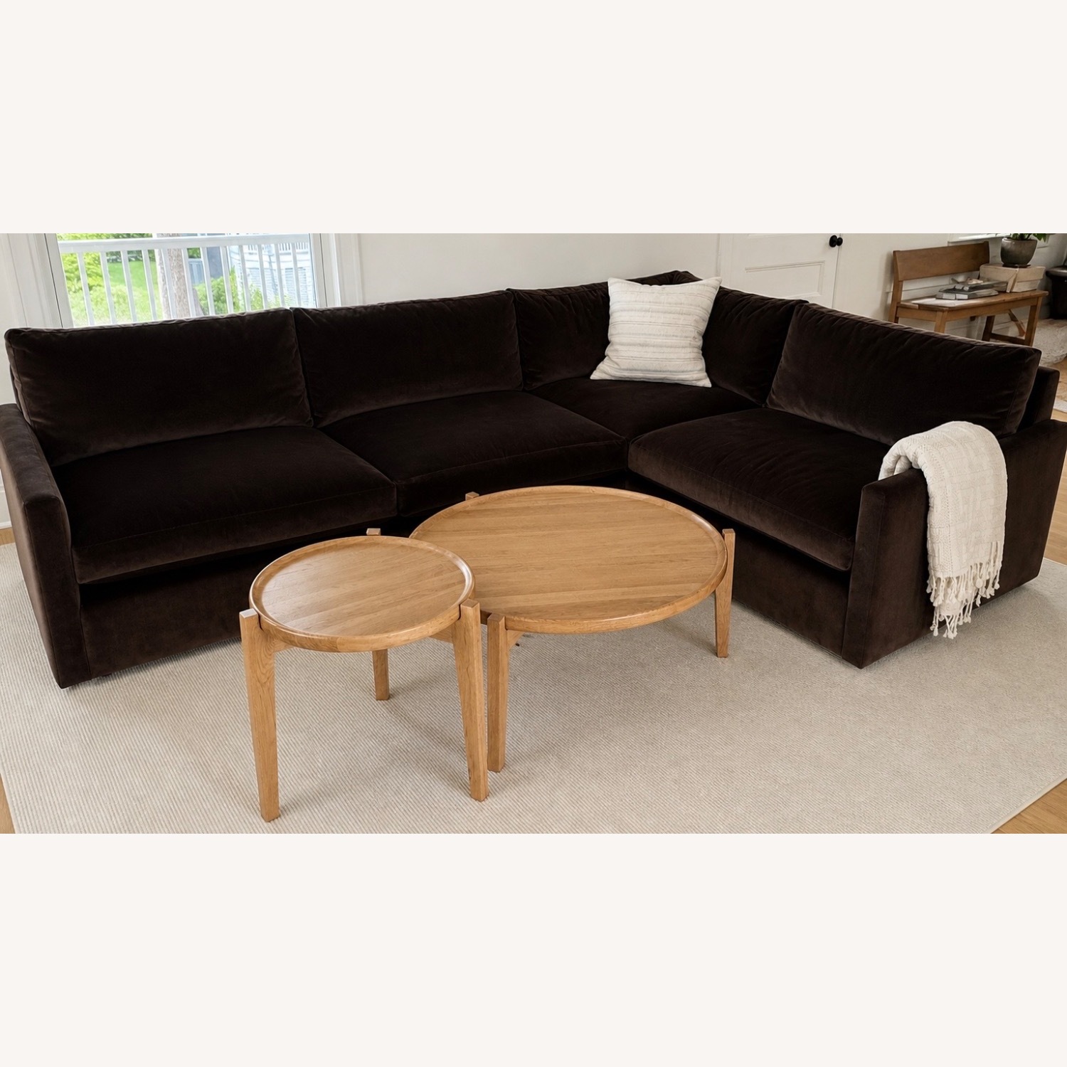 Arhaus Kipton Velvet 2 Piece Sectional - image-1