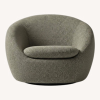 West Elm Black Fabric Accent Chair