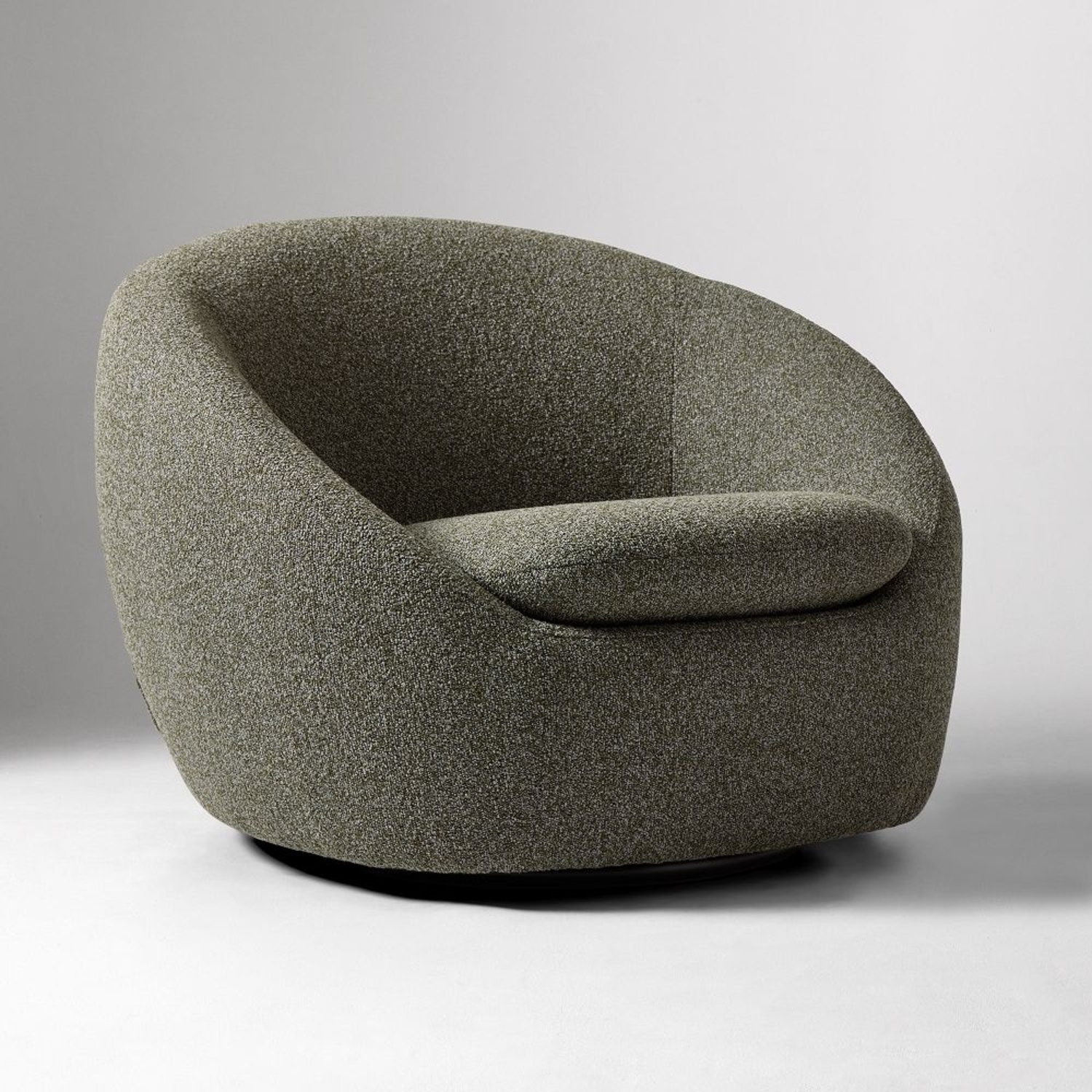 West Elm Black Fabric Accent Chair - image-5
