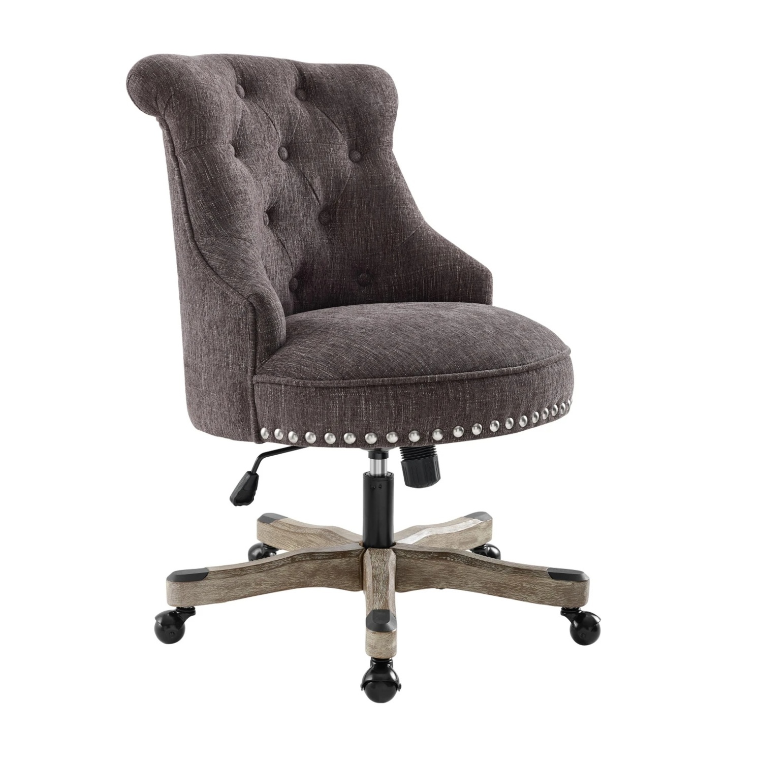 Linon Sinclair Upholstered Swivel Office Chair - image-5