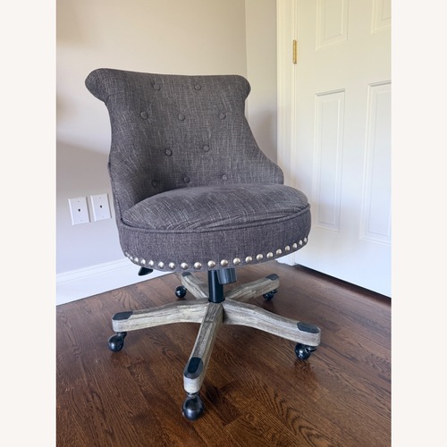 Used Linon Sinclair Upholstered Swivel Office Chair for sale on AptDeco
