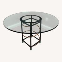 Transparent Glass 48” Round Dining Table