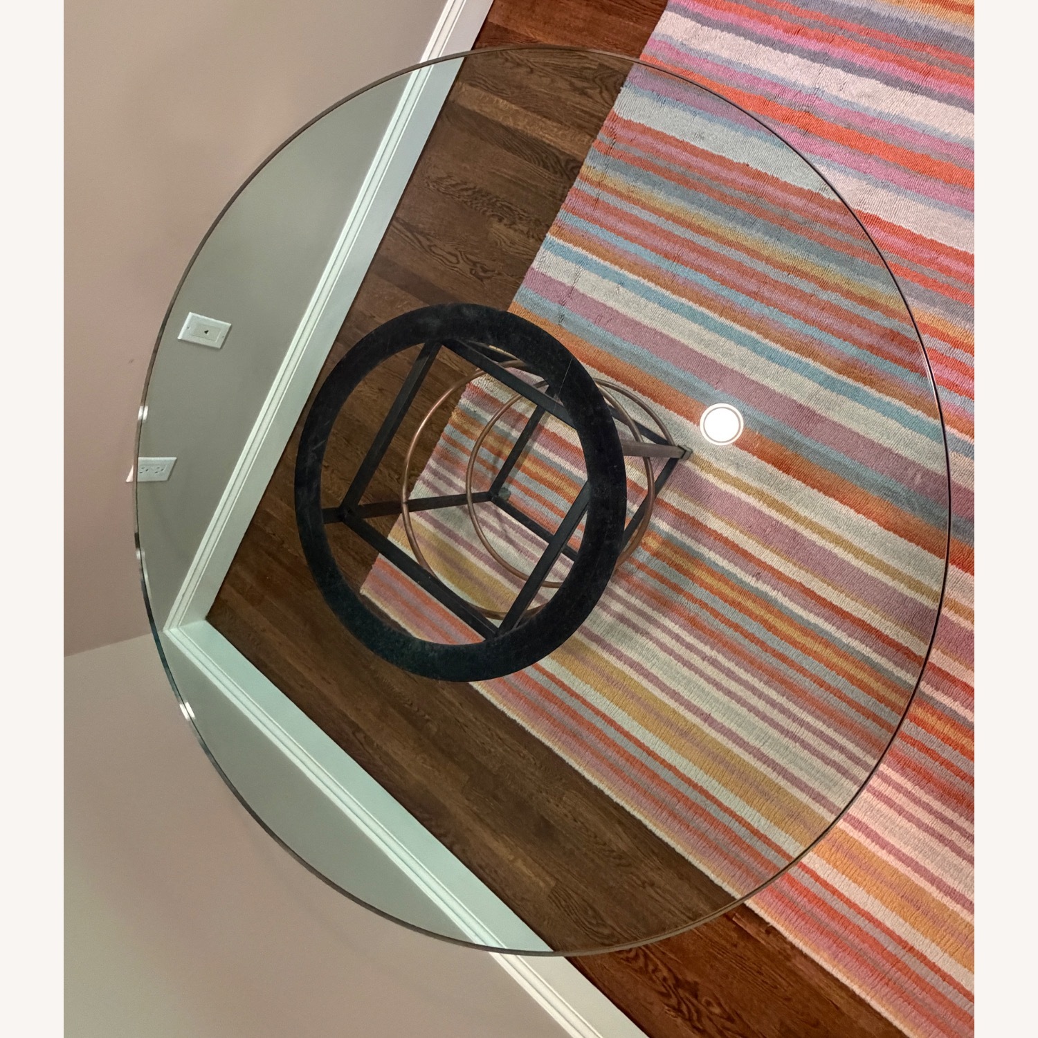 Transparent Glass 48” Round Dining Table - image-3