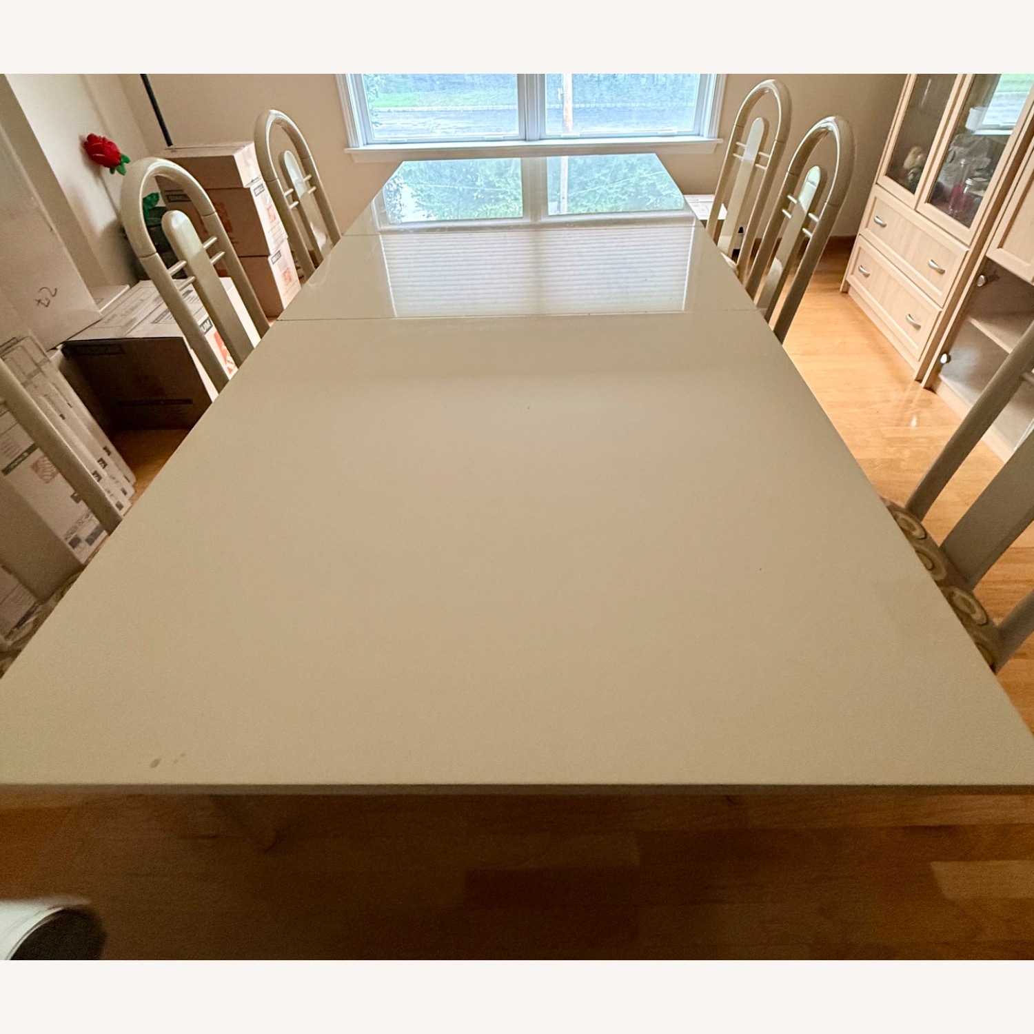 Lacquer Dining Table and 6 Chairs - image-1