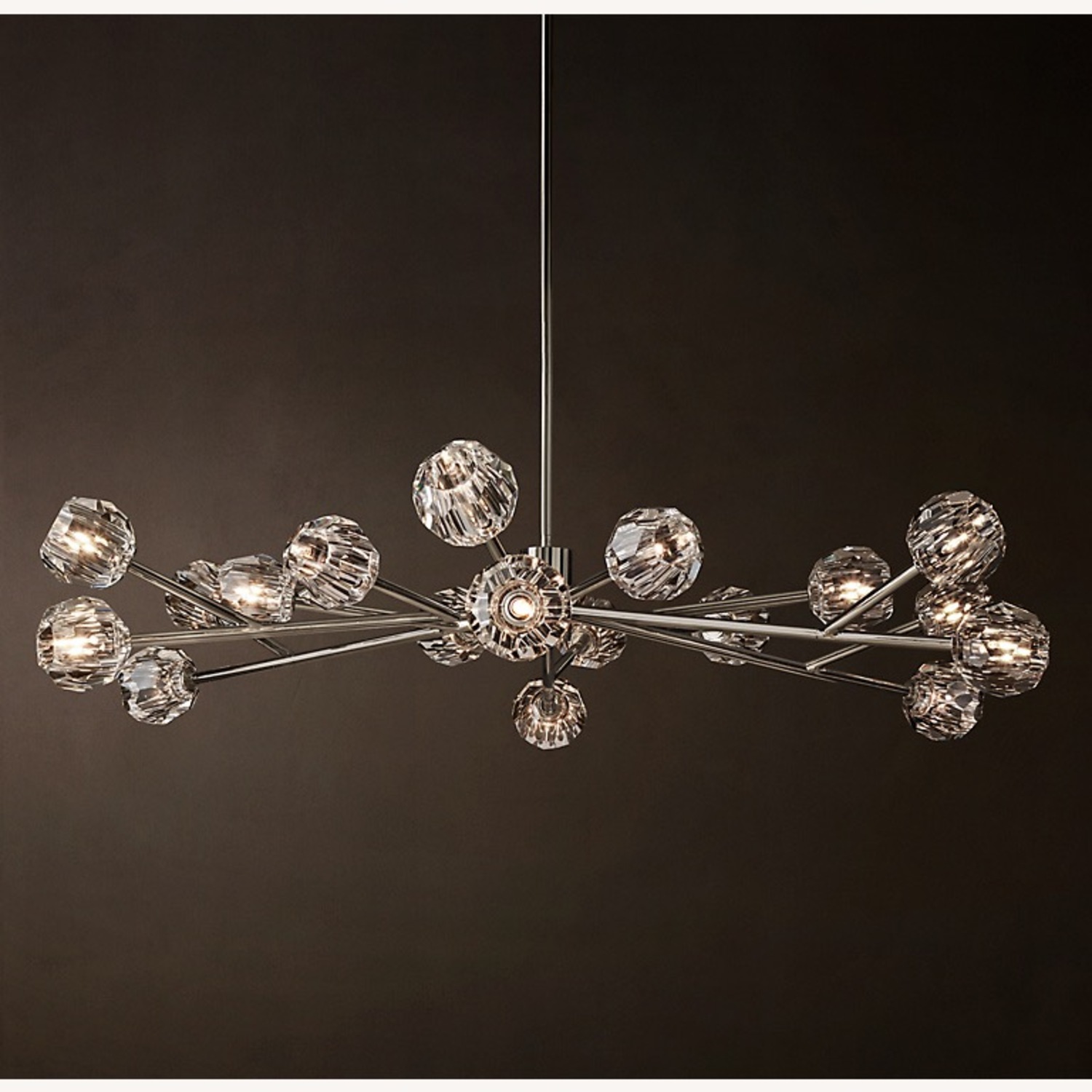 Restoration Hardware Boule De Cristal Clear Glass Round Chandelier - image-1