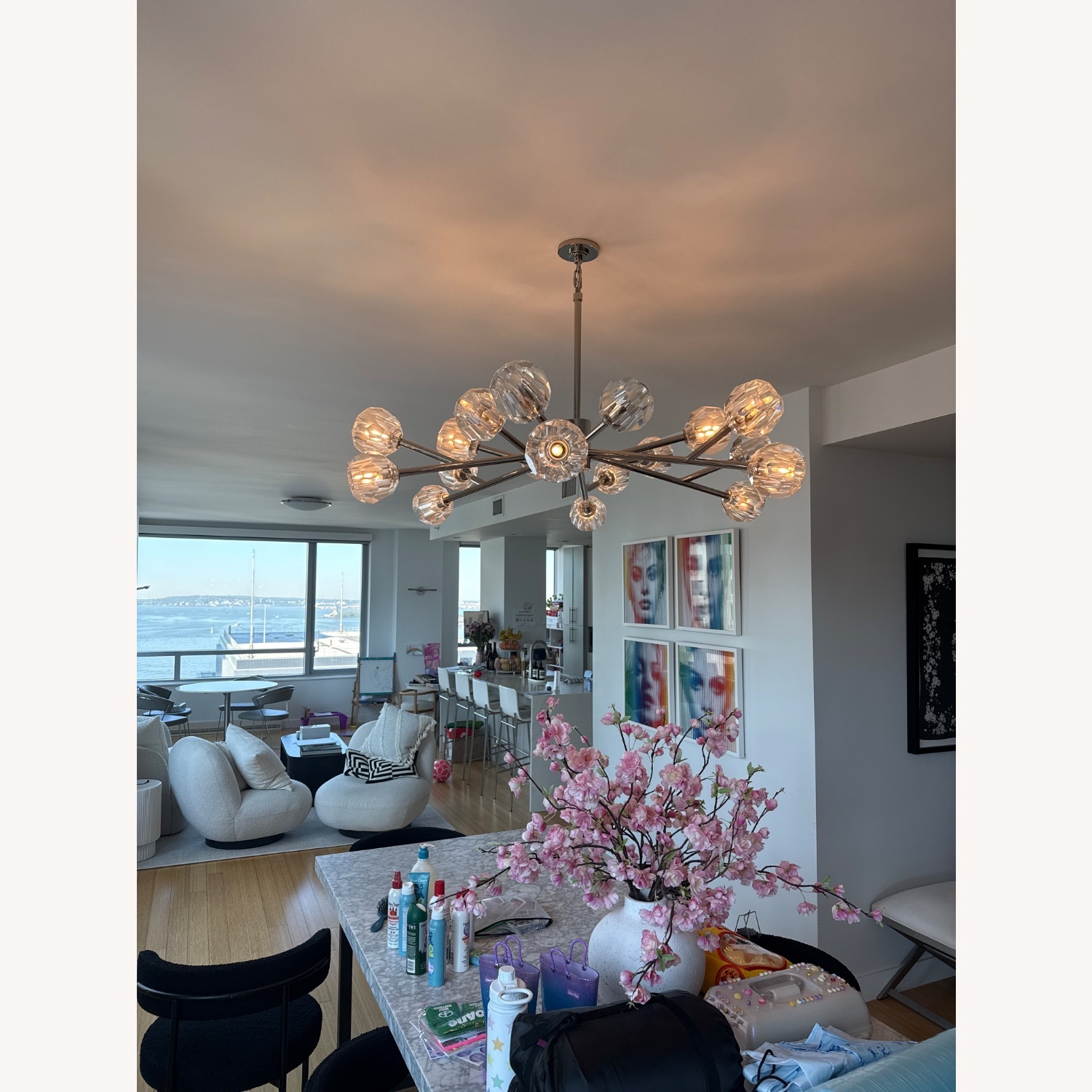 Restoration Hardware Boule De Cristal Clear Glass Round Chandelier - image-2