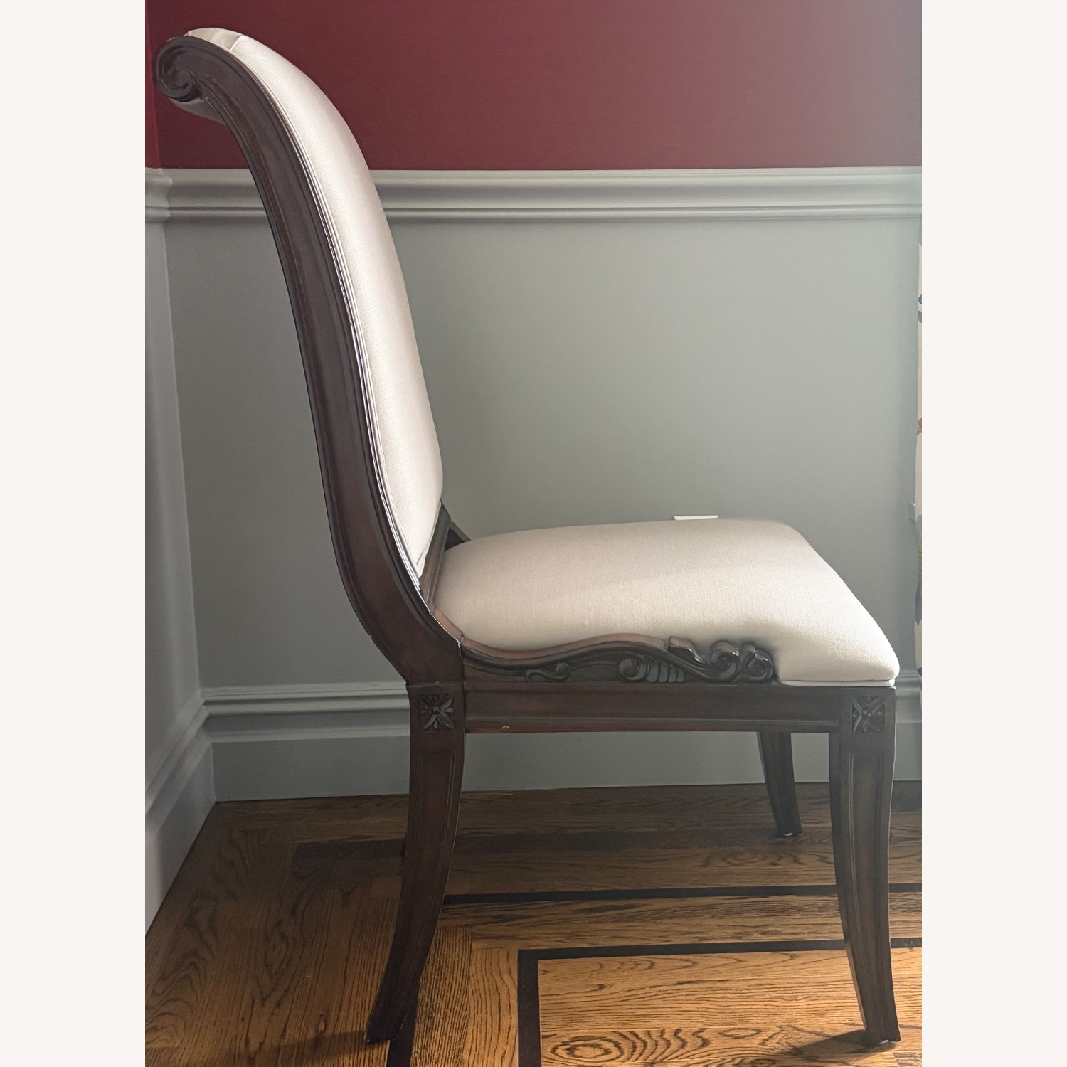 Velvet Multi-Color Striped Dining Chairs - image-3