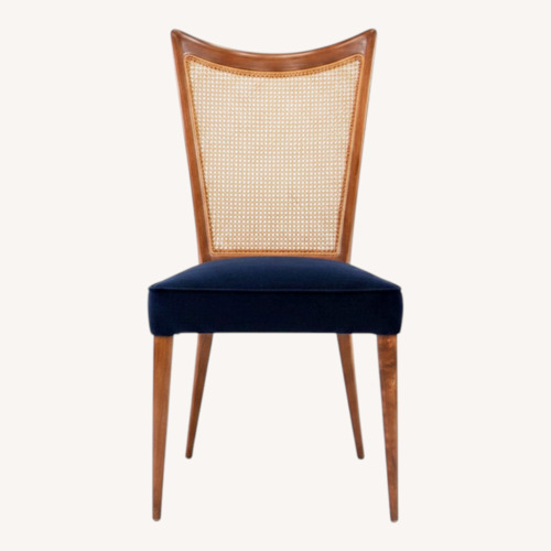 Used Vintage/Antique Midnight Blue Velvet Dining Chairs for sale on AptDeco