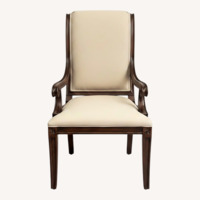 Velvet Multi-Color Stripe Dining Chairs w Arms