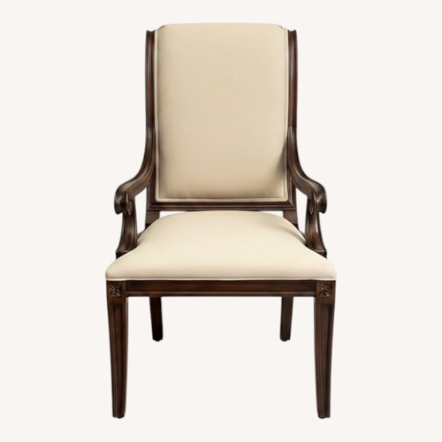 Used Velvet Multi-Color Stripe Dining Chairs w Arms for sale on AptDeco