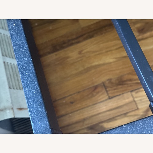 Used Bob's Discount Furniture Black Leather Queen Bed for sale on AptDeco
