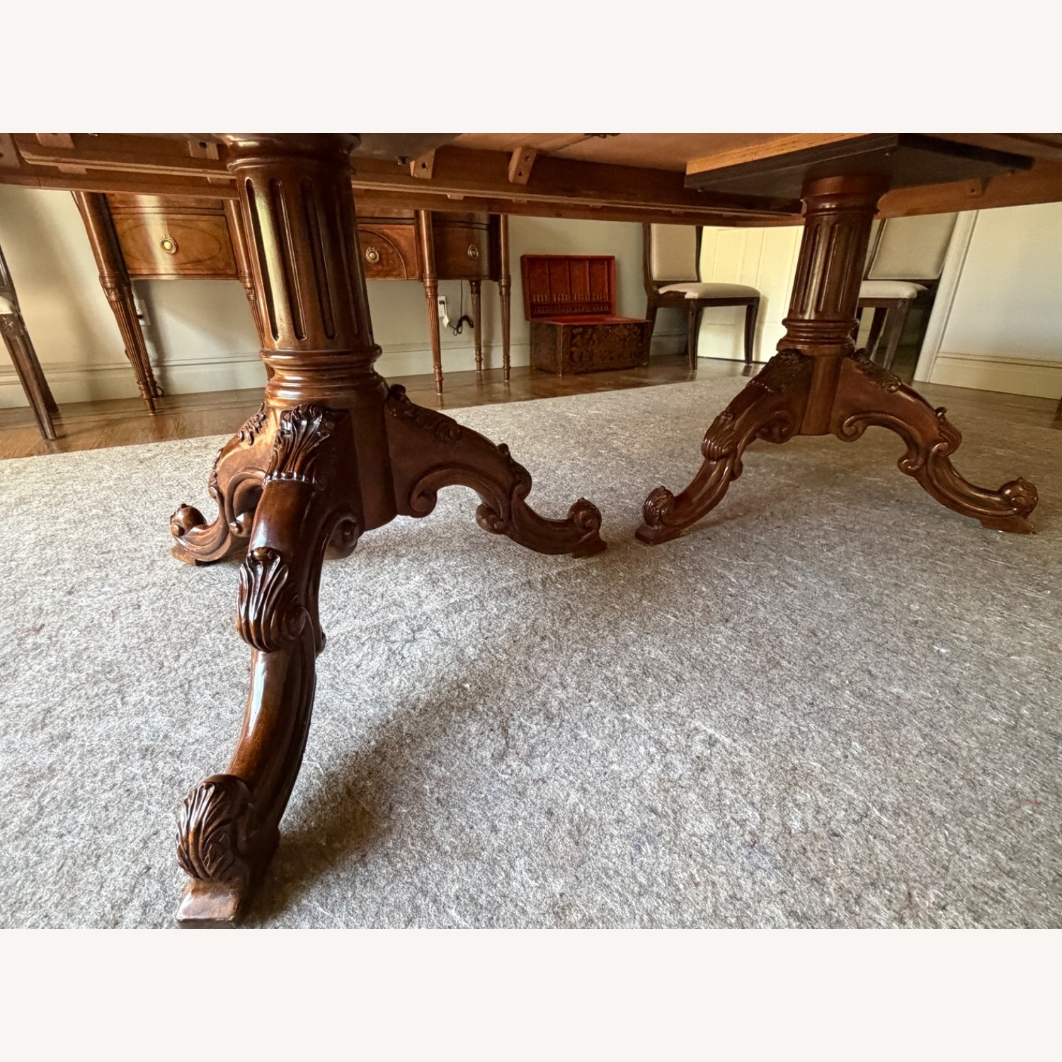 Vintage/Antique Dark Brown Dining Table - image-7