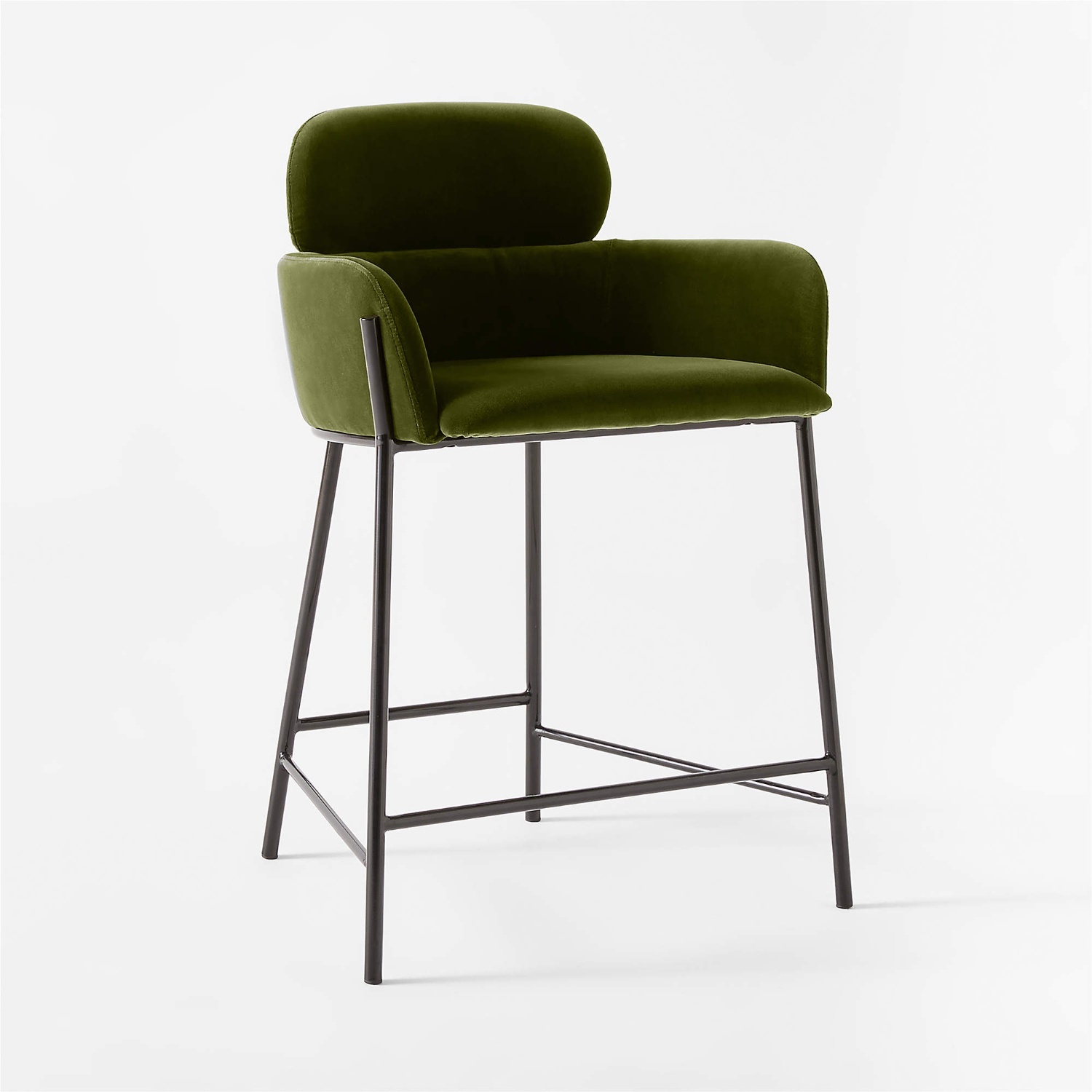 CB2 Azalea Green Velvet Stools - image-5