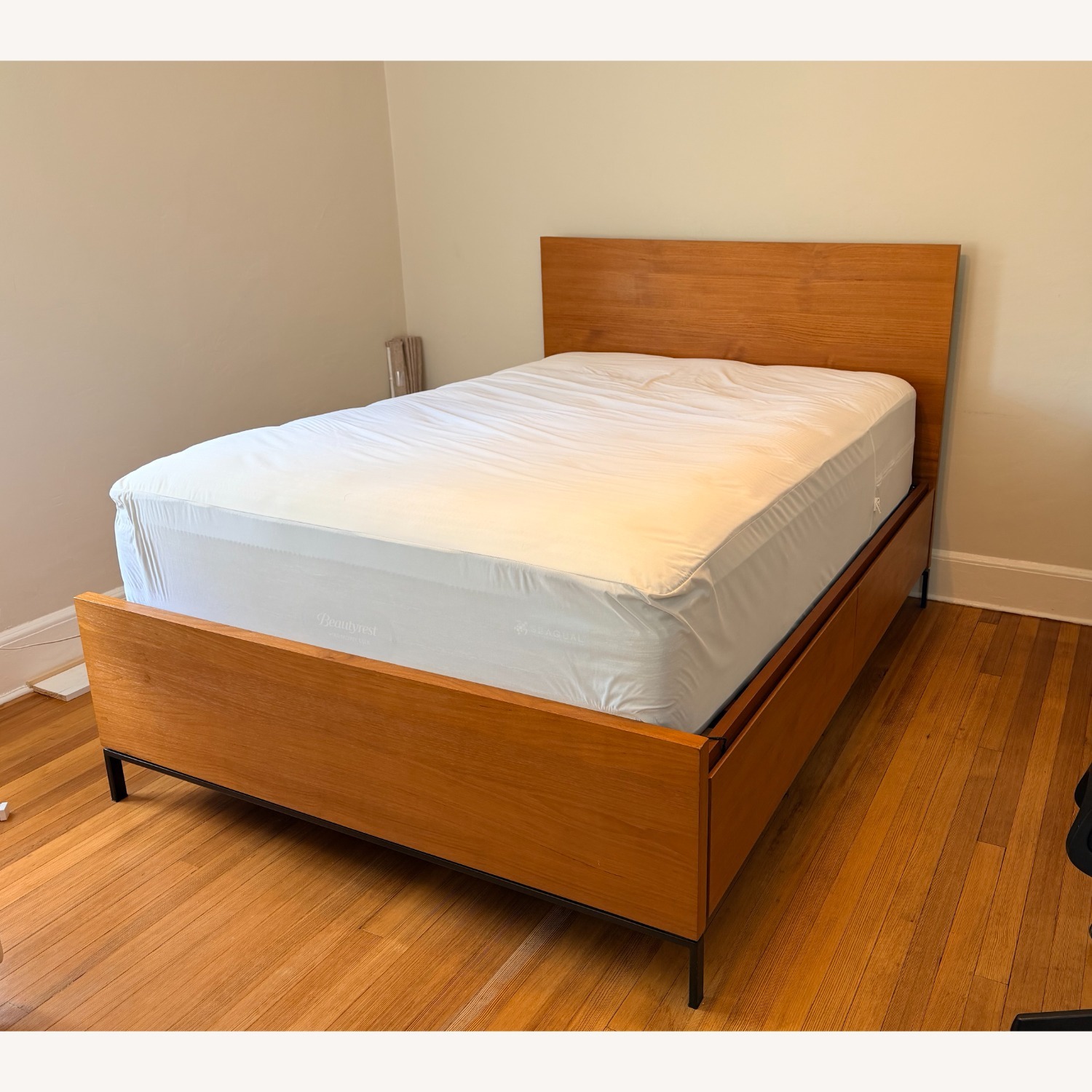 West Elm Nash Wood Queen Bed Frame with Storage - image-1