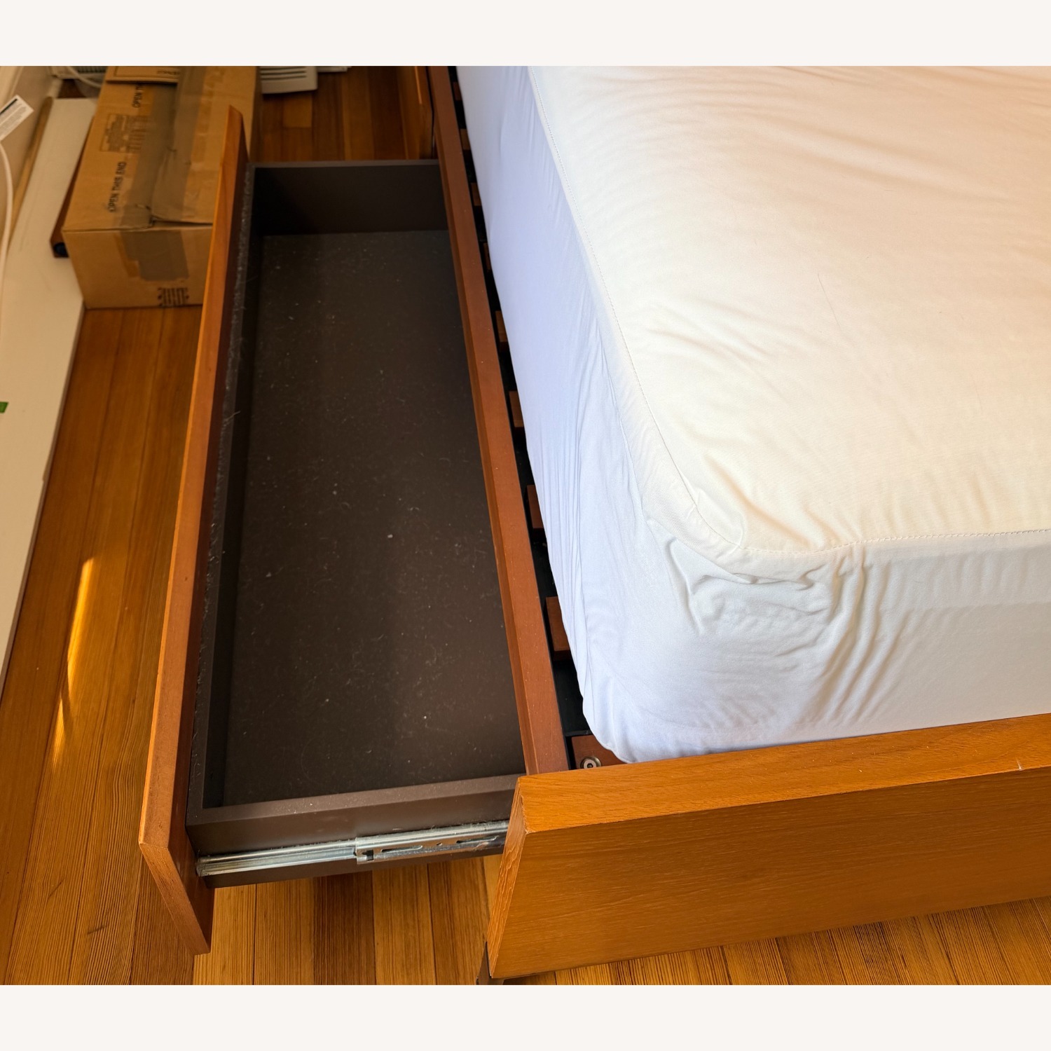 West Elm Nash Wood Queen Bed Frame with Storage - image-3